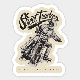 street tracker motorcycle Sticker